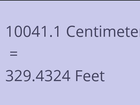 10041.1 CM TO FEET