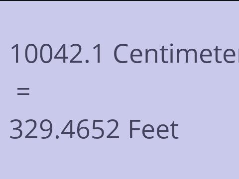10042.1 CM TO FEET