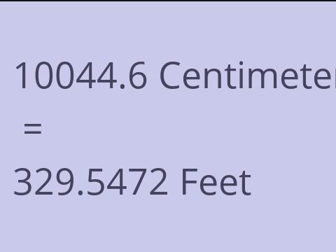 10044.6 CM TO FEET