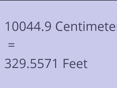 10044.9 CM TO FEET