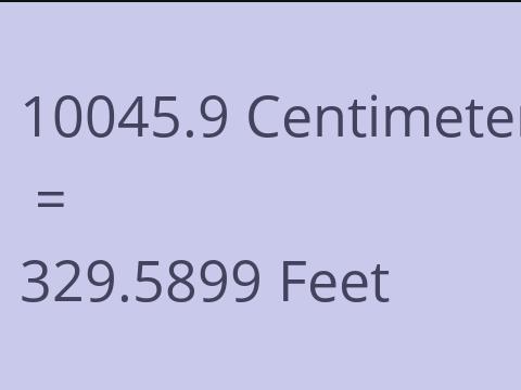 10045.9 CM TO FEET