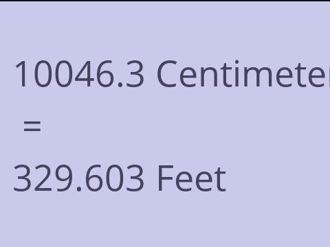 10046.3 CM TO FEET