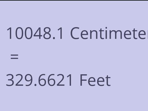 10048.1 CM TO FEET