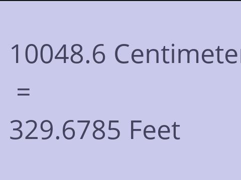 10048.6 CM TO FEET