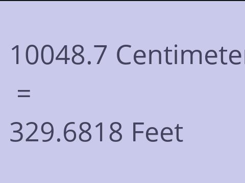 10048.7 CM TO FEET