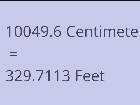 10049.6 CM TO FEET