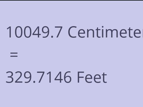 10049.7 CM TO FEET