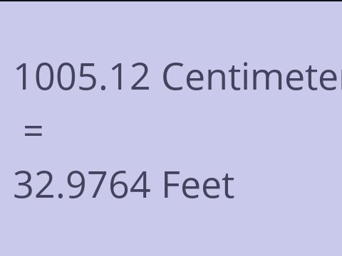 1005.12 CM TO FEET