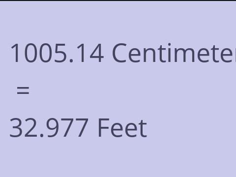 1005.14 CM TO FEET