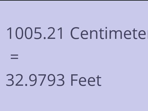 1005.21 CM TO FEET