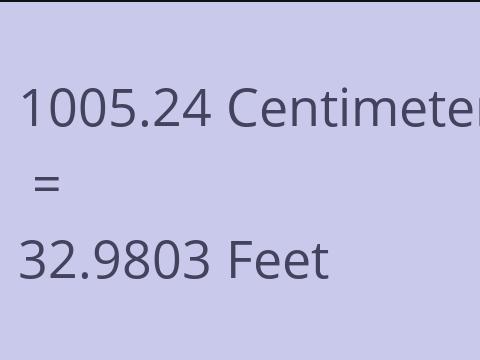 1005.24 CM TO FEET