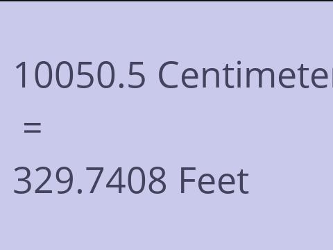 10050.5 CM TO FEET
