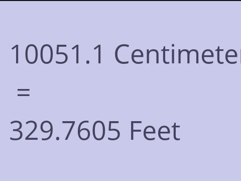 10051.1 CM TO FEET
