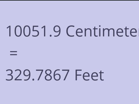 10051.9 CM TO FEET