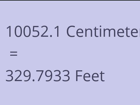 10052.1 CM TO FEET
