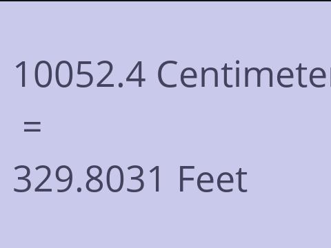 10052.4 CM TO FEET