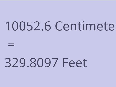 10052.6 CM TO FEET