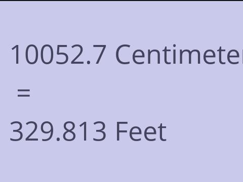 10052.7 CM TO FEET