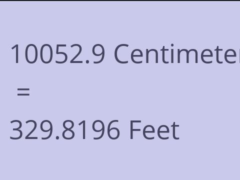 10052.9 CM TO FEET