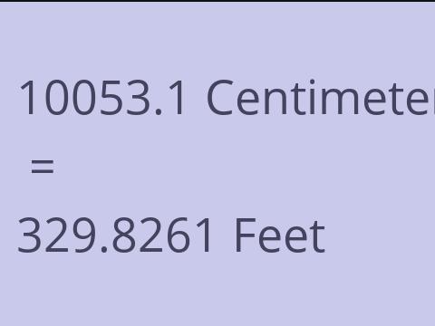 10053.1 CM TO FEET