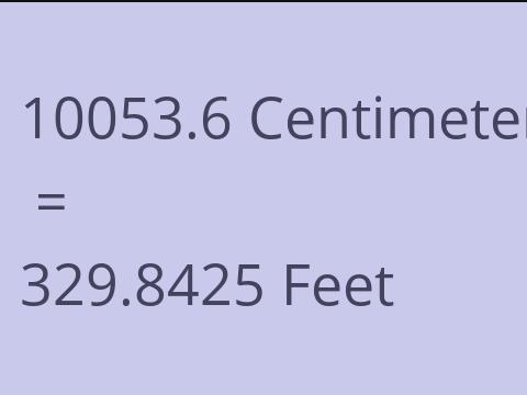 10053.6 CM TO FEET