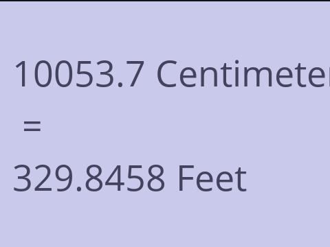 10053.7 CM TO FEET