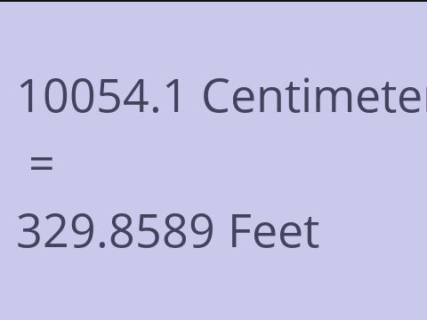 10054.1 CM TO FEET