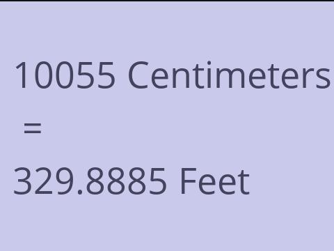 10055 CM TO FEET