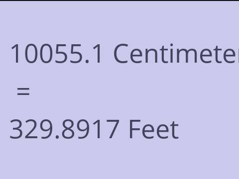 10055.1 CM TO FEET