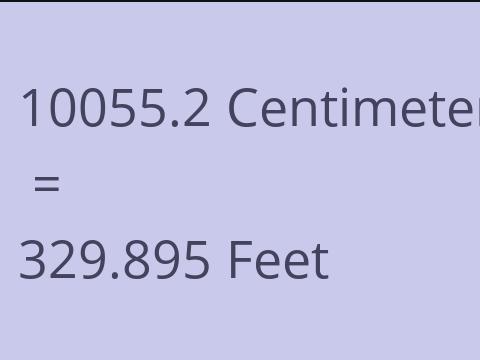 10055.2 CM TO FEET