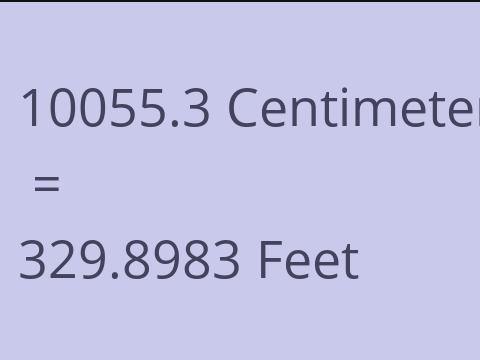 10055.3 CM TO FEET