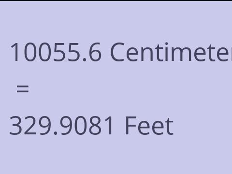 10055.6 CM TO FEET