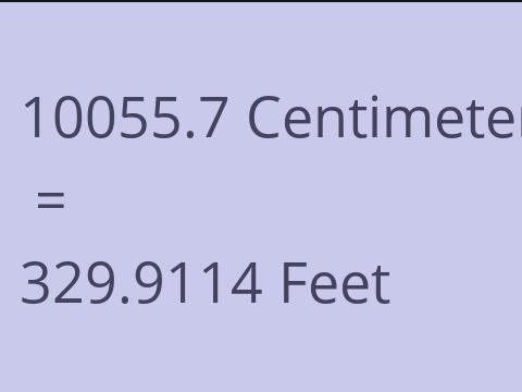 10055.7 CM TO FEET