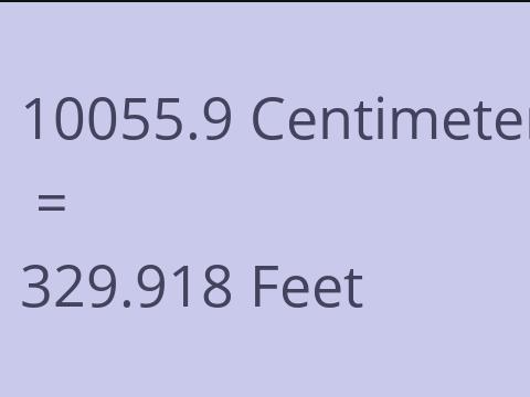 10055.9 CM TO FEET