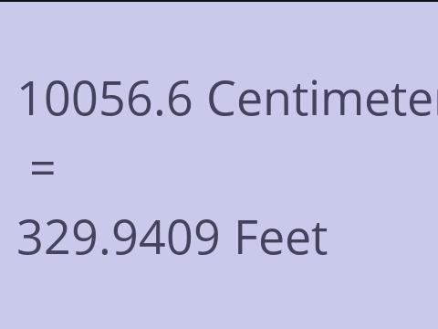 10056.6 CM TO FEET