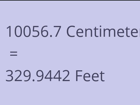 10056.7 CM TO FEET
