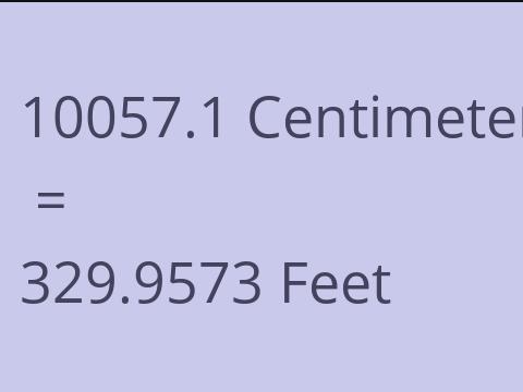 10057.1 CM TO FEET
