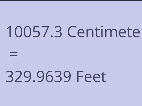 10057.3 CM TO FEET