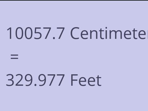 10057.7 CM TO FEET