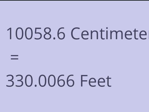 10058.6 CM TO FEET