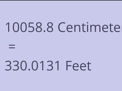 10058.8 CM TO FEET