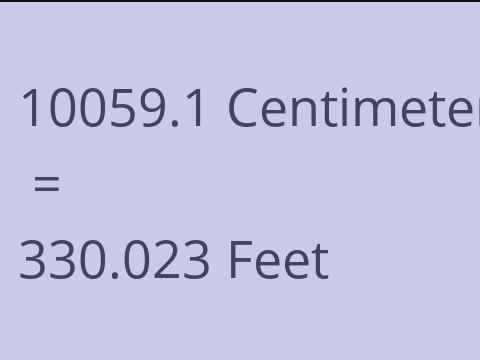 10059.1 CM TO FEET