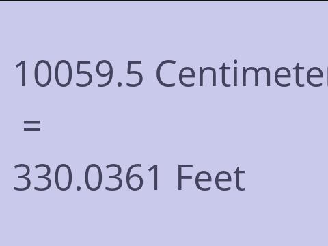 10059.5 CM TO FEET