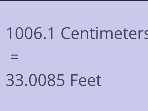 1006.1 CM TO FEET