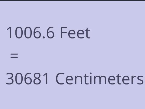 1006.6 FEET TO CM