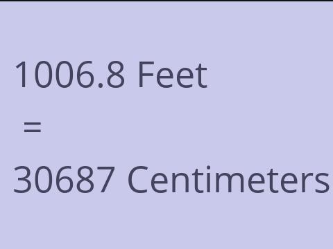 1006.8 FEET TO CM