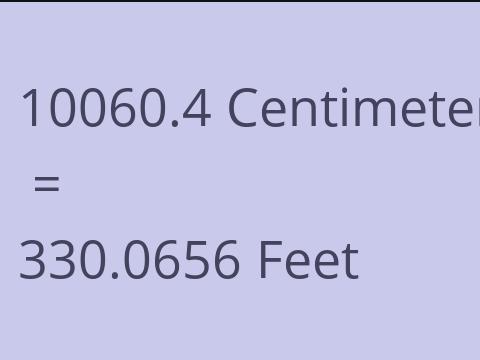 10060.4 CM TO FEET