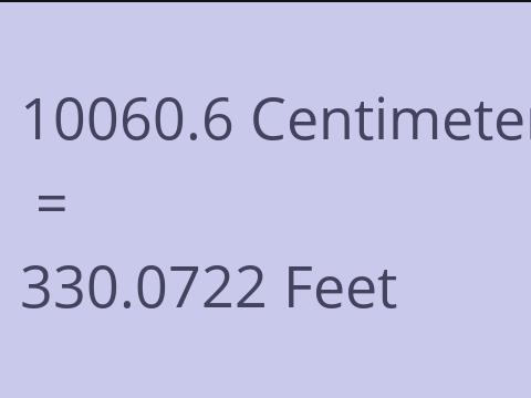 10060.6 CM TO FEET