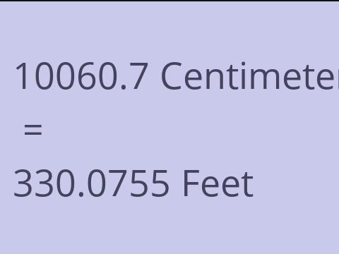 10060.7 CM TO FEET