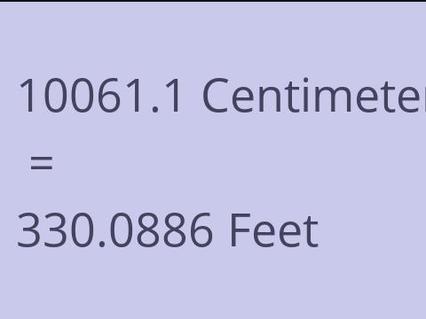 10061.1 CM TO FEET